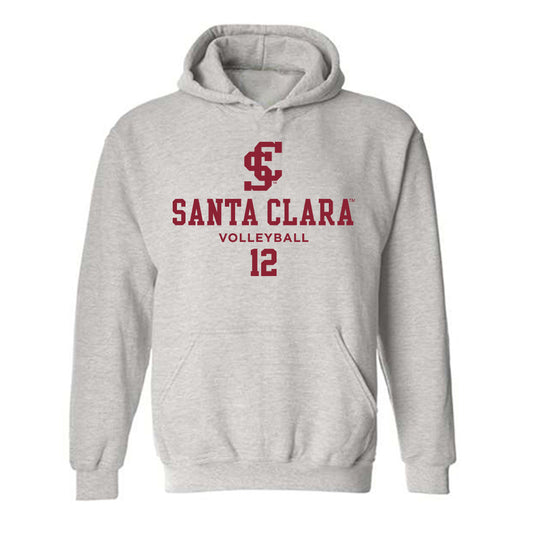 SCU - NCAA Women's Volleyball : Allison Dzieciuch - Classic Fashion Shersey Hooded Sweatshirt-0