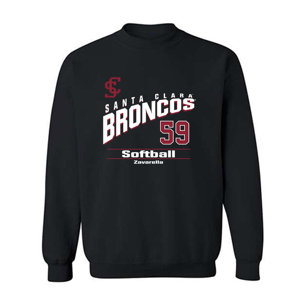 SCU - NCAA Softball : Sofia Zavarella - Classic Fashion Shersey Crewneck Sweatshirt-0