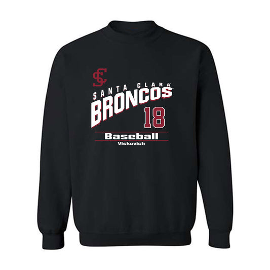 SCU - NCAA Baseball : Bryant Viskovich - Classic Fashion Shersey Crewneck Sweatshirt-0