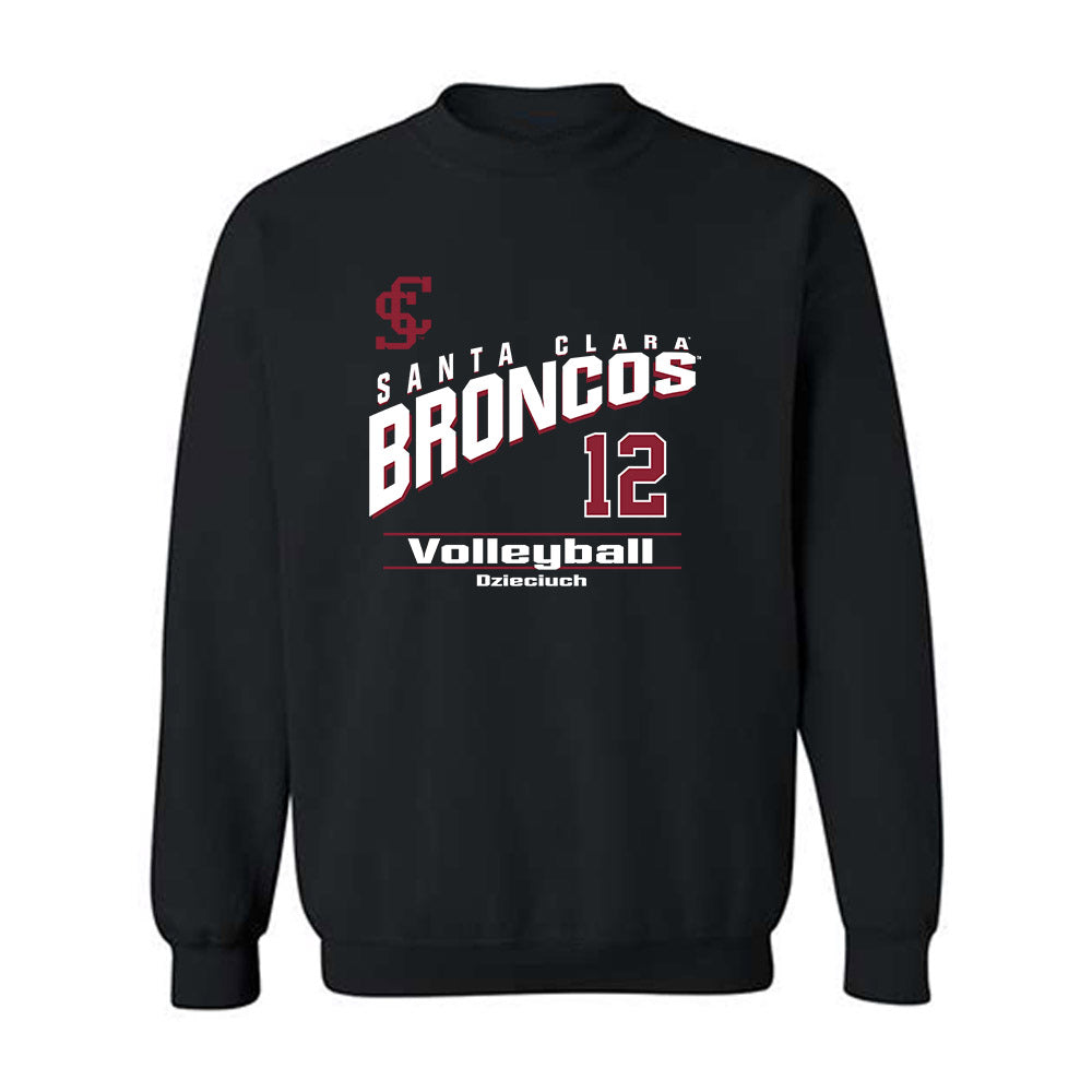 SCU - NCAA Women's Volleyball : Allison Dzieciuch - Classic Fashion Shersey Crewneck Sweatshirt-0