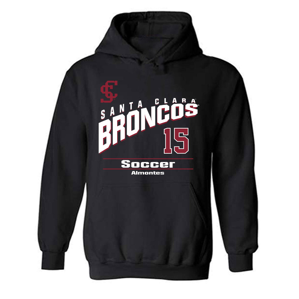 SCU - NCAA Men's Soccer : Moises Almontes - Classic Fashion Shersey Hooded Sweatshirt-0