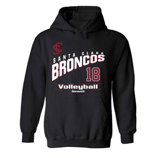 SCU - NCAA Women's Volleyball : Hailey Newell - Classic Fashion Shersey Hooded Sweatshirt-0