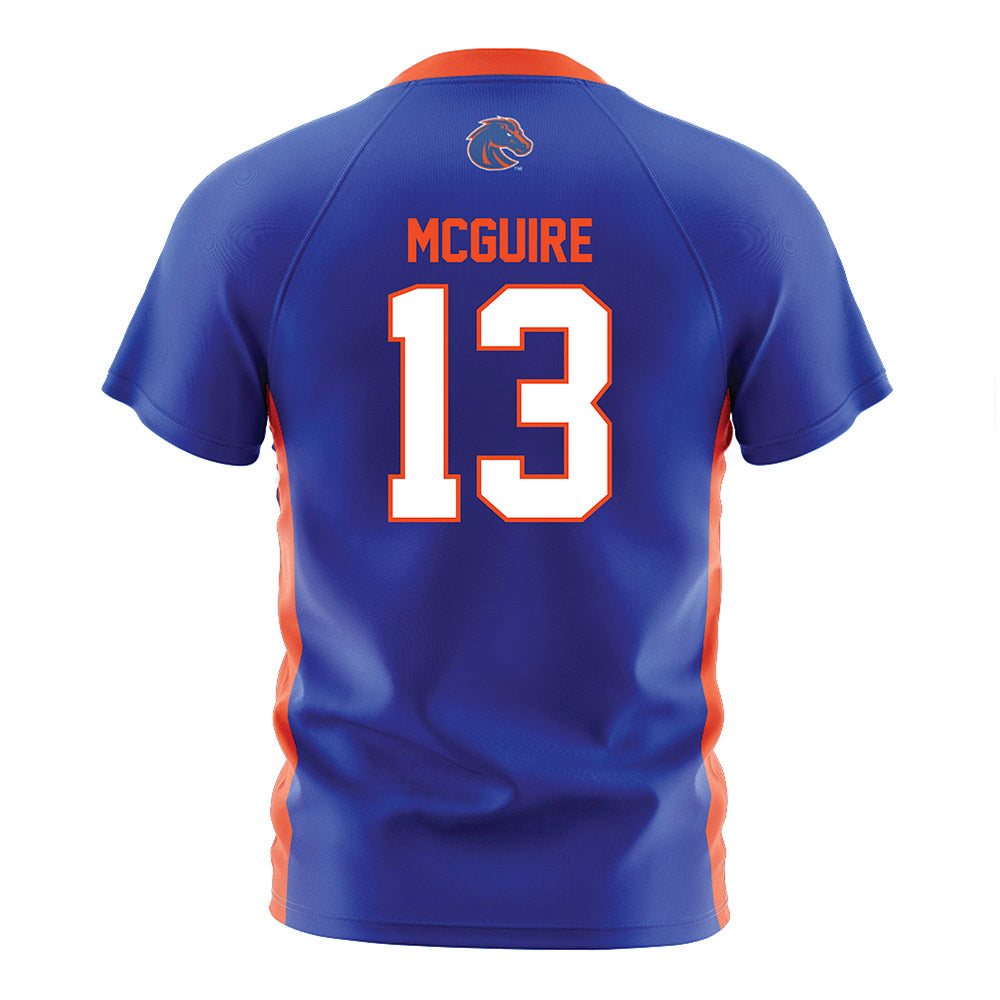 Boise State - NCAA Women's Soccer : Frankie McGuire - Blue Soccer Jersey-1