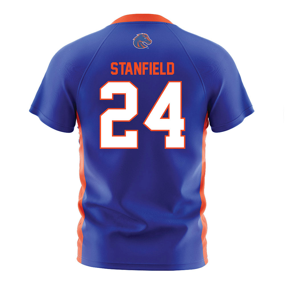 Boise State - NCAA Women's Soccer : Mikayla Stanfield - Blue Soccer Jersey-1