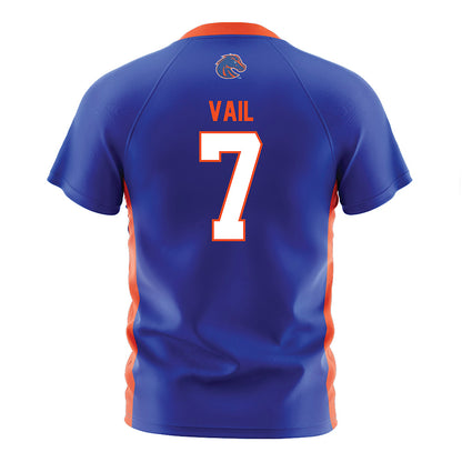 Boise State - NCAA Women's Soccer : Evva Vail - Blue Soccer Jersey