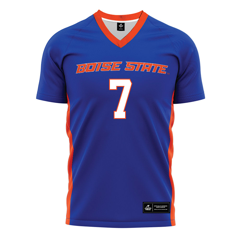 Boise State - NCAA Women's Soccer : Evva Vail - Blue Soccer Jersey