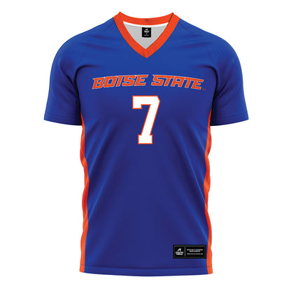 Boise State - NCAA Women's Soccer : Evva Vail - Blue Soccer Jersey