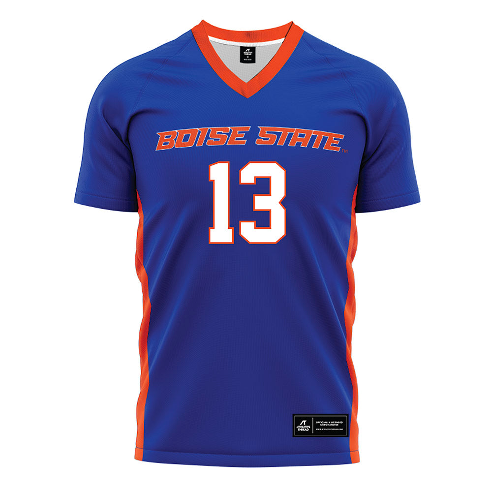 Boise State - NCAA Women's Soccer : Frankie McGuire - Blue Soccer Jersey-0