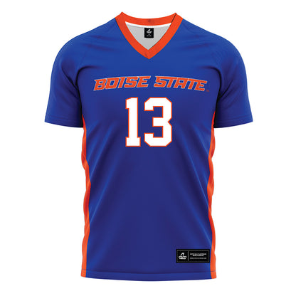 Boise State - NCAA Women's Soccer : Frankie McGuire - Blue Soccer Jersey-0