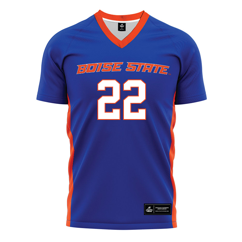 Boise State - NCAA Women's Soccer : Victoria Bloch - Blue Soccer Jersey-0