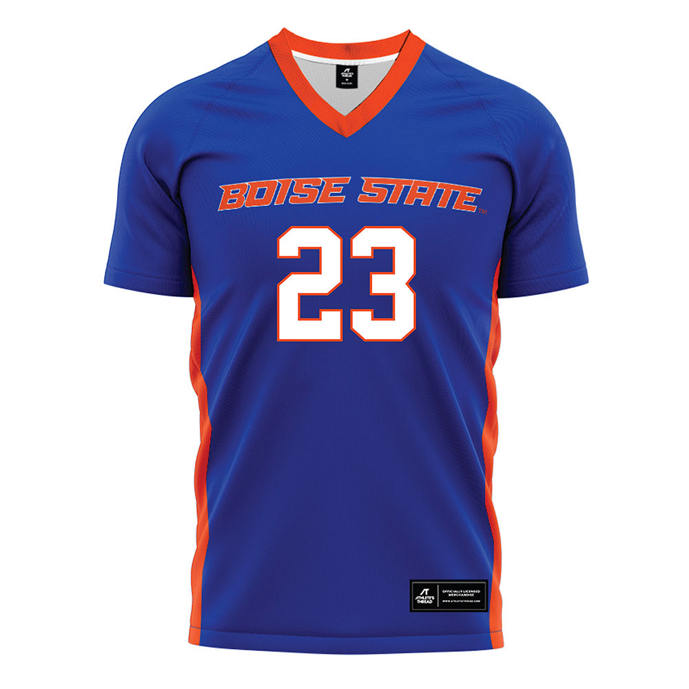Boise State - NCAA Women's Soccer : Kenzie MacMillan - Blue Soccer Jersey-0