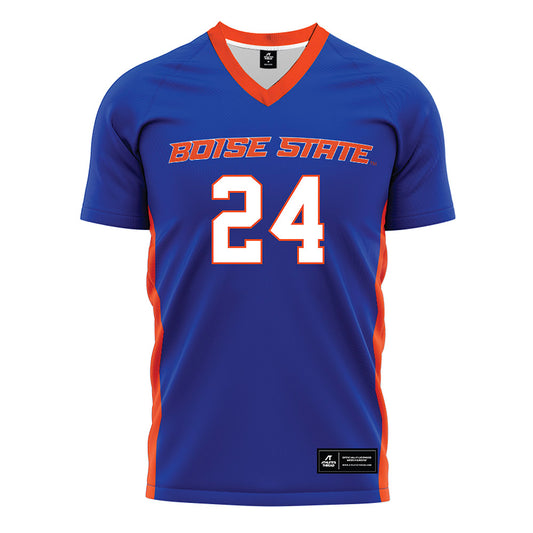 Boise State - NCAA Women's Soccer : Mikayla Stanfield - Blue Soccer Jersey-0