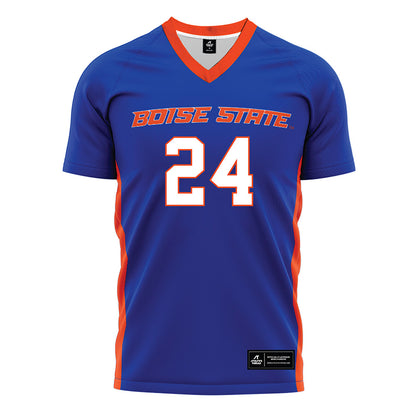 Boise State - NCAA Women's Soccer : Mikayla Stanfield - Blue Soccer Jersey-0