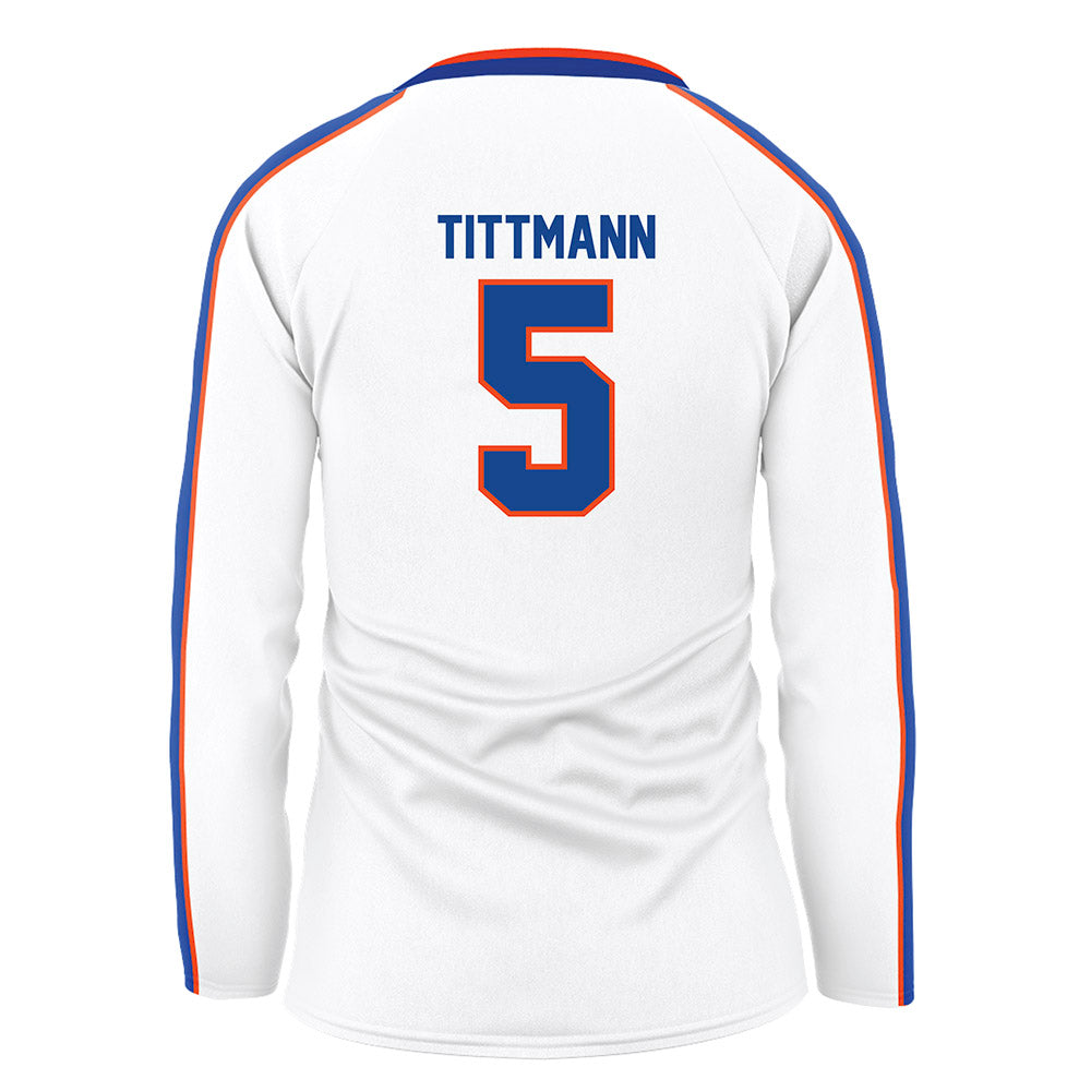 Boise State - NCAA Women's Volleyball : Azlynn Tittmann - White Volleyball Jersey-1