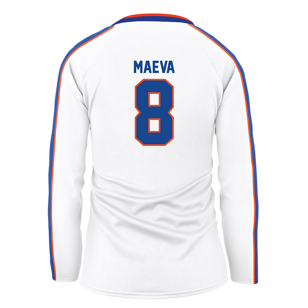 Boise State - NCAA Women's Volleyball : Tehya Maeva - White Volleyball Jersey-1
