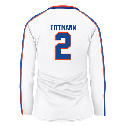 Boise State - NCAA Women's Volleyball : Azzy Tittmann - White Volleyball Jersey-1