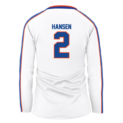 Boise State - NCAA Women's Volleyball : Amelia Hansen - White Volleyball Jersey-1