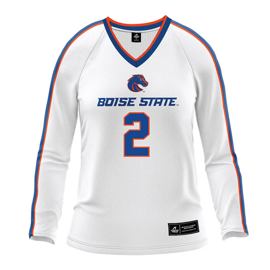 Boise State - NCAA Women's Volleyball : Savannah Sheridan - White Volleyball Jersey-0