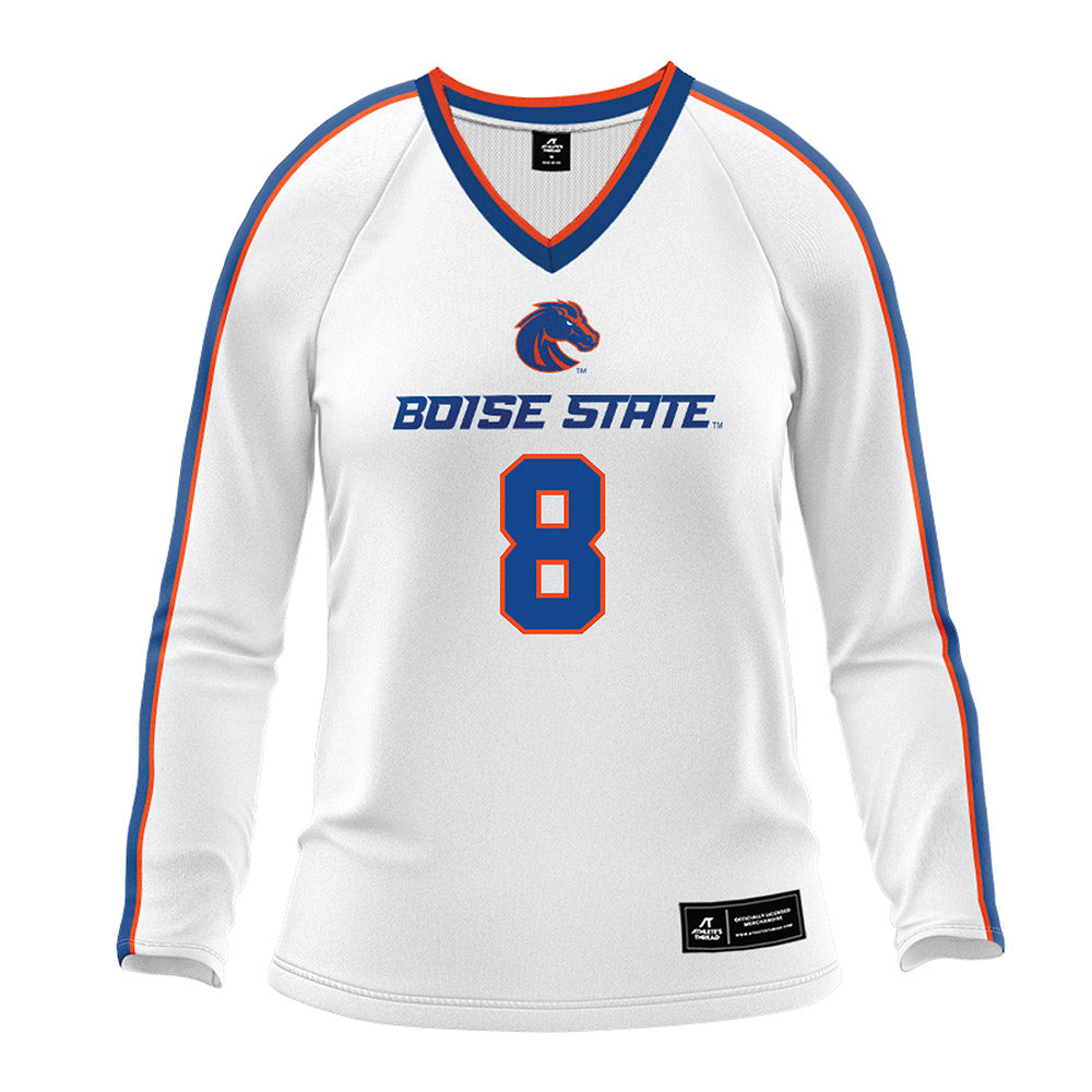 Boise State - NCAA Women's Volleyball : Tehya Maeva - White Volleyball Jersey-0