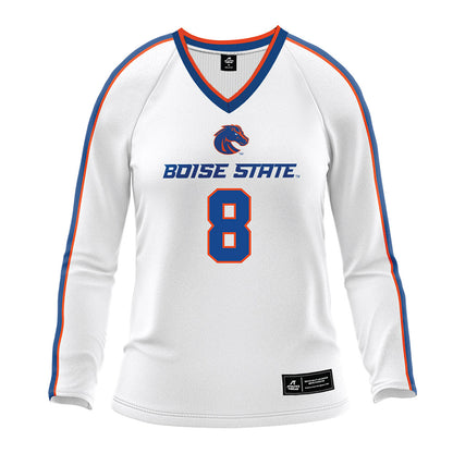 Boise State - NCAA Women's Volleyball : Tehya Maeva - White Volleyball Jersey-0