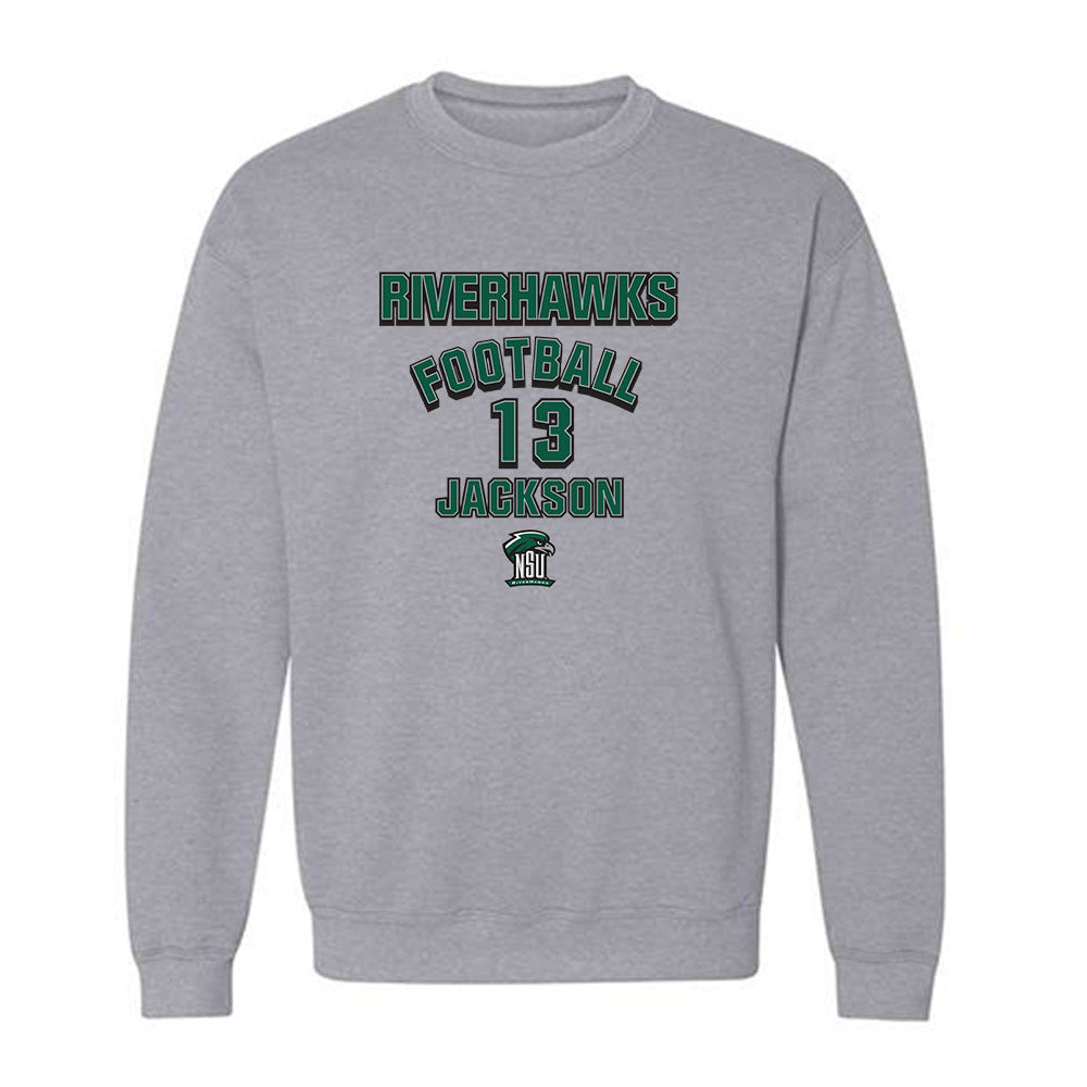 Northeastern State - NCAA Football : Camrin Jackson - Classic Fashion Shersey Crewneck Sweatshirt-0