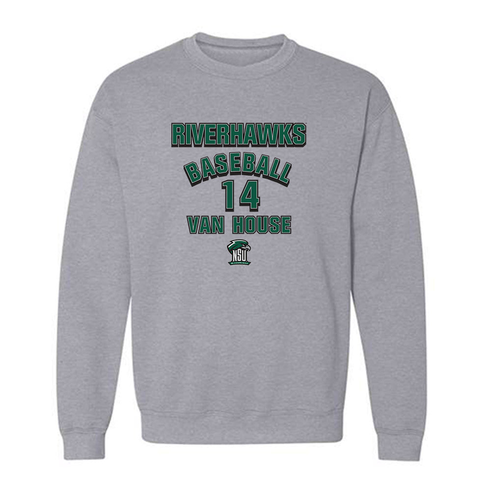 Northeastern State - NCAA Baseball : Preston Van House - Classic Fashion Shersey Crewneck Sweatshirt-0