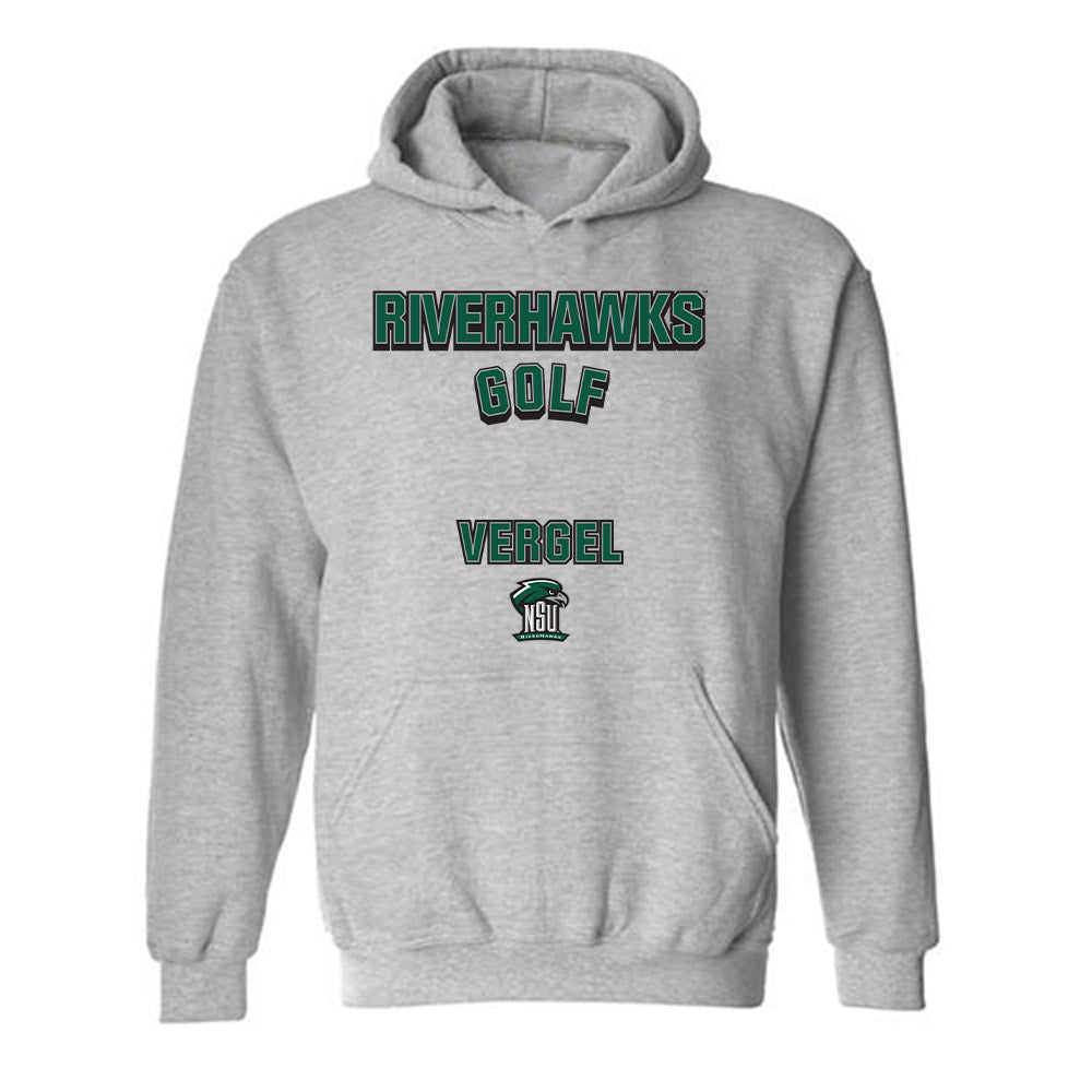 Northeastern State - NCAA Men's Golf : Juan Vergel - Classic Fashion Shersey Hooded Sweatshirt-0