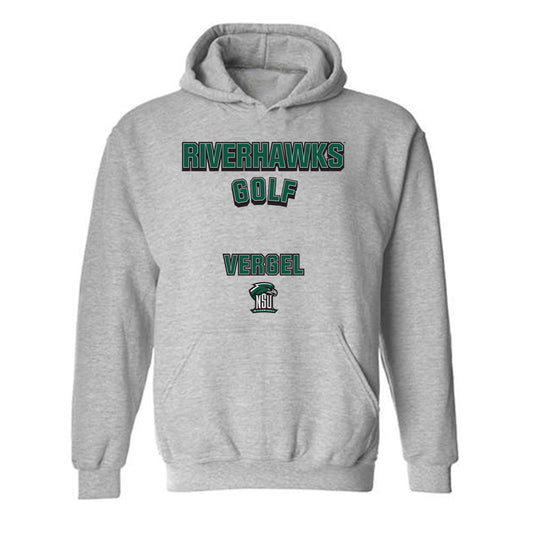 Northeastern State - NCAA Men's Golf : Juan Vergel - Classic Fashion Shersey Hooded Sweatshirt-0