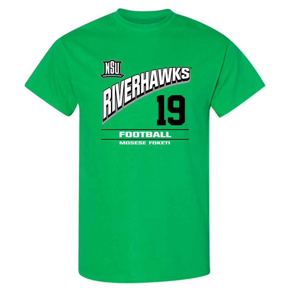 Northeastern State - NCAA Football : Mosese Foketi - Classic Fashion Shersey T-Shirt-0