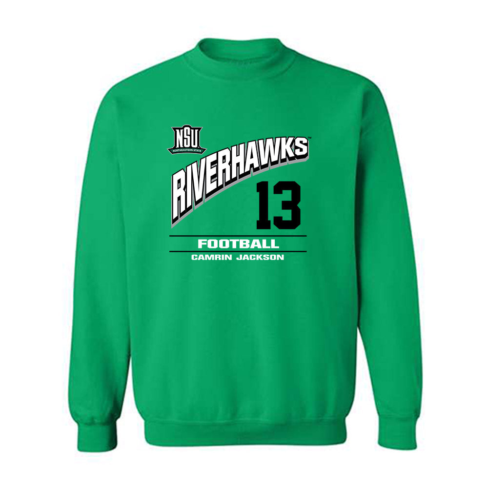Northeastern State - NCAA Football : Camrin Jackson - Classic Fashion Shersey Crewneck Sweatshirt-0