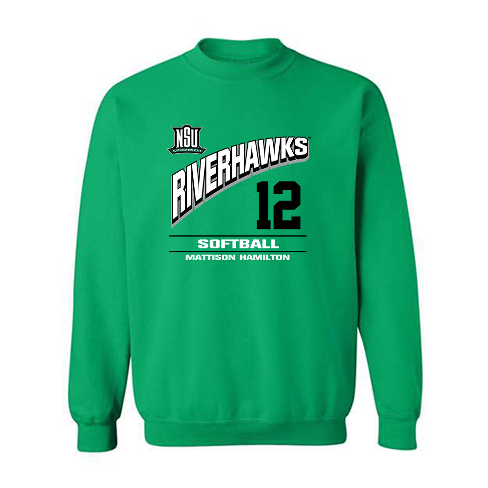 Northeastern State - NCAA Softball : Mattison Hamilton - Classic Fashion Shersey Crewneck Sweatshirt-0