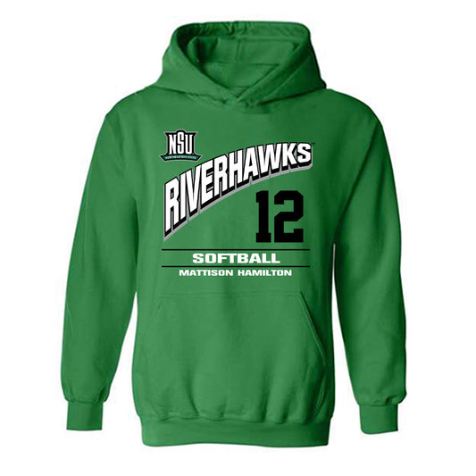 Northeastern State - NCAA Softball : Mattison Hamilton - Classic Fashion Shersey Hooded Sweatshirt-0