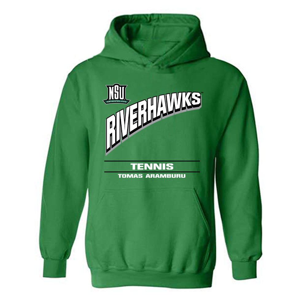 Northeastern State - NCAA Men's Tennis : Tomas Aramburu - Classic Fashion Shersey Hooded Sweatshirt-0