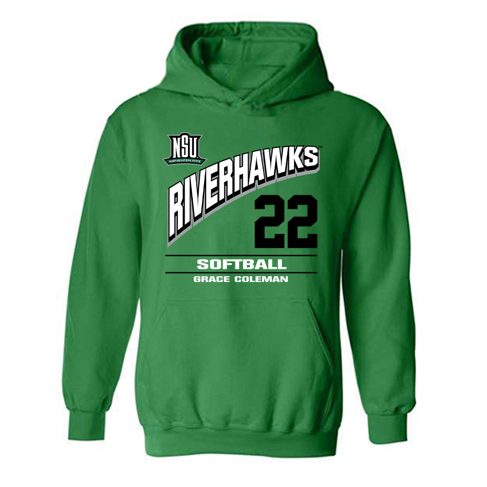 Northeastern State - NCAA Softball : Grace Coleman - Classic Fashion Shersey Hooded Sweatshirt-0