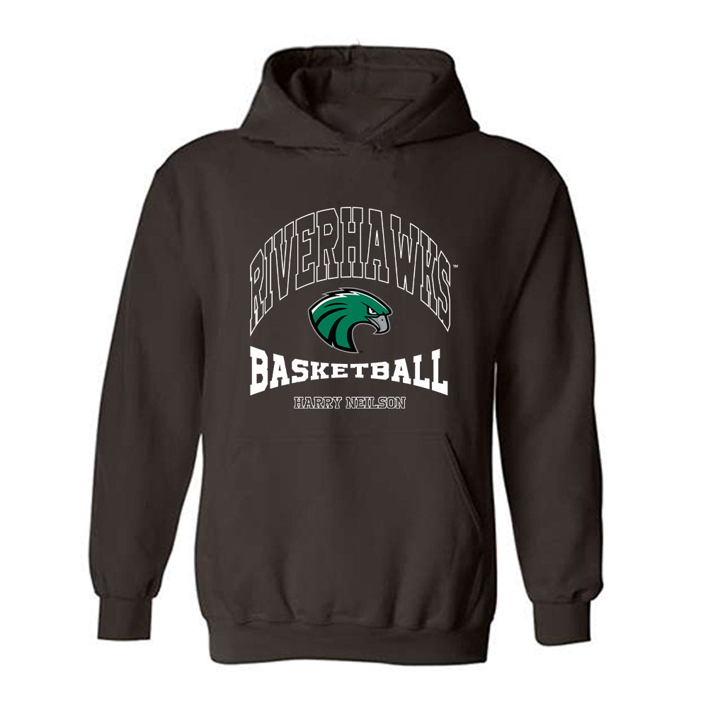 Northeastern State - NCAA Men's Basketball : Harry Neilson - Classic Fashion Shersey Hooded Sweatshirt-0