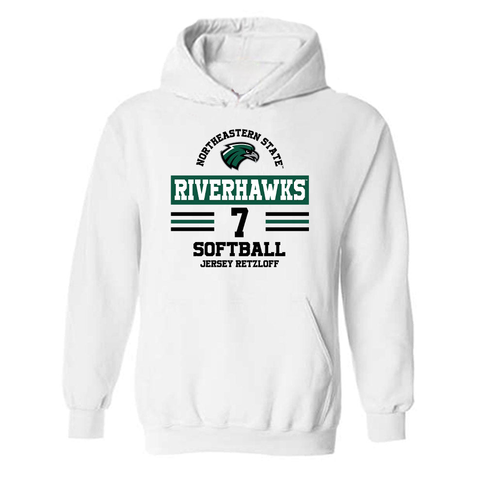 Northeastern State - NCAA Softball : Jersey Retzloff - Classic Fashion Shersey Hooded Sweatshirt-0