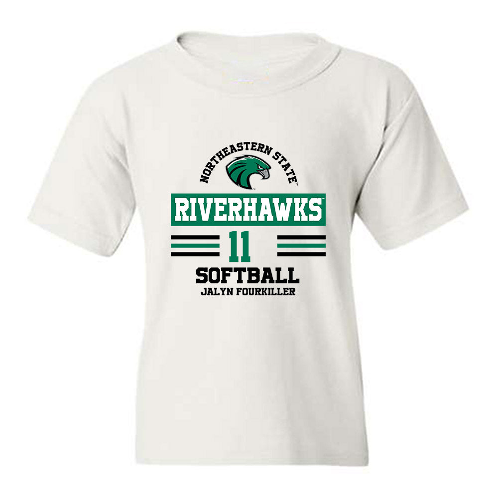 Northeastern State - NCAA Softball : Jalyn Fourkiller - Classic Fashion Shersey Youth T-Shirt-0