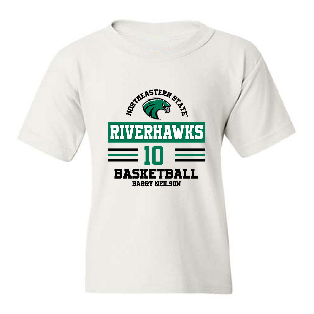 Northeastern State - NCAA Men's Basketball : Harry Neilson - Classic Fashion Shersey Youth T-Shirt-0