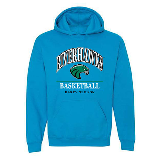 Northeastern State - NCAA Men's Basketball : Harry Neilson - Classic Fashion Shersey Hooded Sweatshirt-0