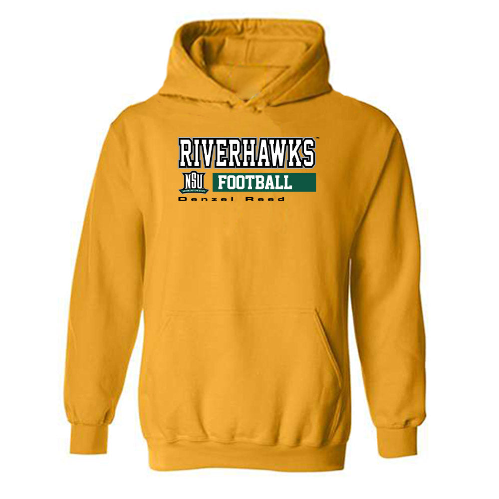 Northeastern State - NCAA Football : Denzel Reed - Classic Fashion Shersey Hooded Sweatshirt-0