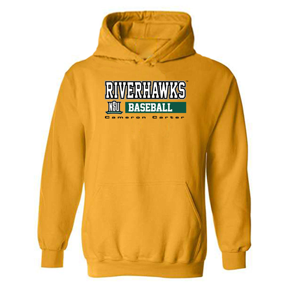 Northeastern State - NCAA Baseball : Cameron Carter - Classic Fashion Shersey Hooded Sweatshirt-0