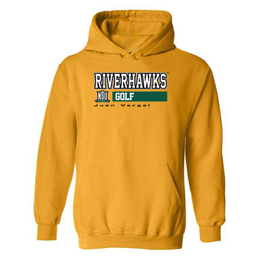 Northeastern State - NCAA Men's Golf : Juan Vergel - Classic Fashion Shersey Hooded Sweatshirt-0