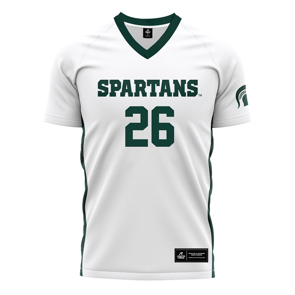 Michigan State - NCAA Women's Soccer : Mimi Hallier - White Soccer Jersey-0