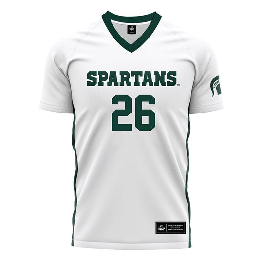 Michigan State - NCAA Women's Soccer : Mimi Hallier - White Soccer Jersey-0