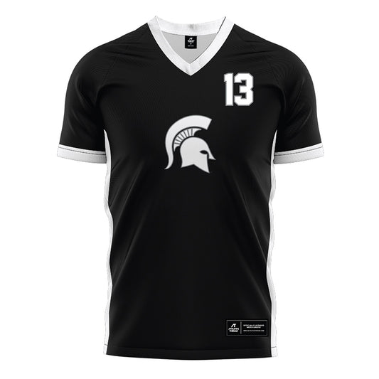 Michigan State - NCAA Women's Soccer : LJ Pearcy - Black Soccer Jersey-0