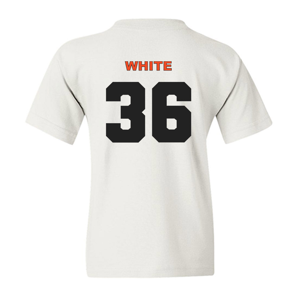 Campbell - NCAA Baseball : Caleb White - Classic Shersey Youth T-Shirt-1