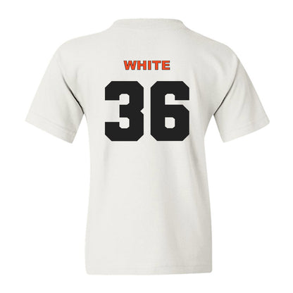 Campbell - NCAA Baseball : Caleb White - Classic Shersey Youth T-Shirt-1