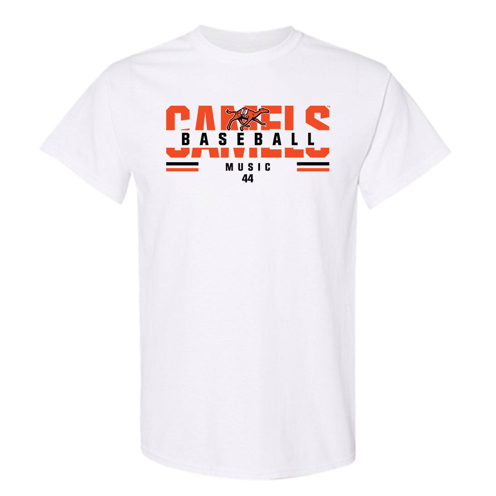 Campbell - NCAA Baseball : Jett Music - Classic Fashion Shersey T-Shirt-0
