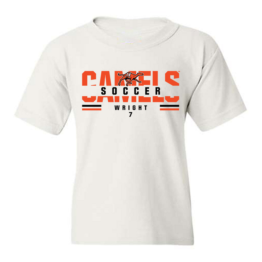 Campbell - NCAA Men's Soccer : Marco Wright - Classic Fashion Shersey Youth T-Shirt-0