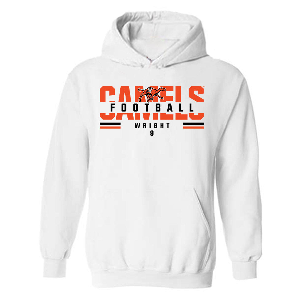 Campbell - NCAA Football : Logan Wright - Classic Fashion Shersey Hooded Sweatshirt-0
